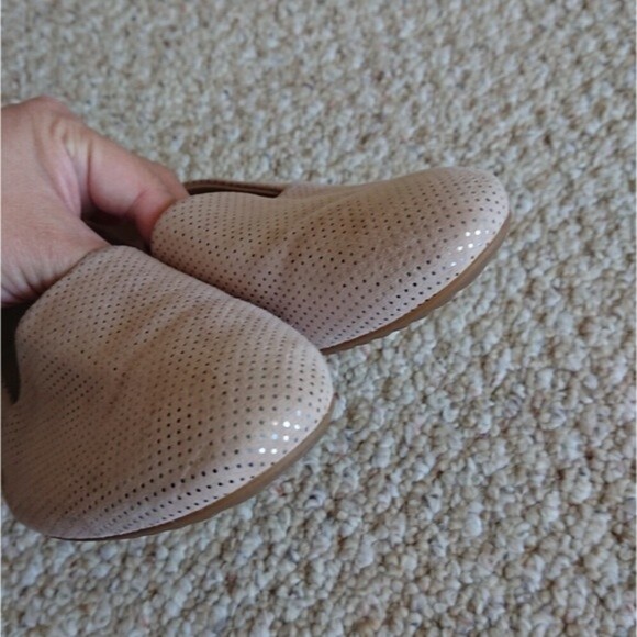 Paul Green light pink and Metallic Gold Leather Flat Loafers size 7.5 - Picture 4 of 11